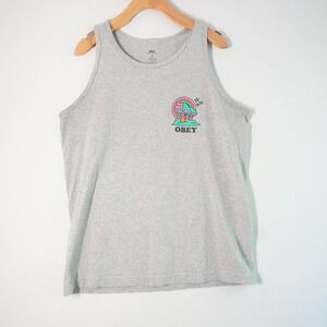 Obey Tank Top Mushroom Graphic Sleeveless Casual Top Men's Size M Skater Surf‎
